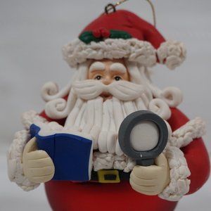 Santa Claus Glass Ornament